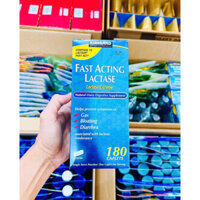 Hộp 180 viên Fast Acting Lactase Kirkland Signature của Mỹ