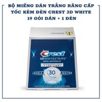 Hộp 19 Miếng Dán Trắng Răng Crest 3D Professional White Siêu Trắng + 1 Đèn Led Trắng Răng Crest 3D White