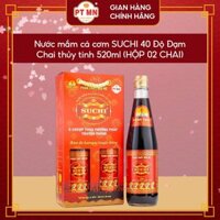 Hộp 2 Chai x 520ml Nước Mắm Cá Cơm Truyền Thống có US FDA Xuất Khẩu Suchi 40N (40 độ Đạm) 520ml