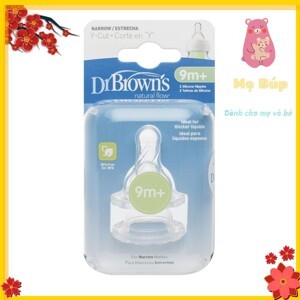 Hộp 2 chiếc núm ti cổ thường Dr.Brown's - chữ Y (cho bé tập ăn cháo)
