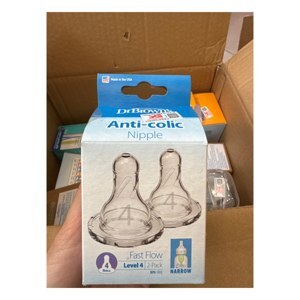 Hộp 2 chiếc núm ti cổ thường Dr.Brown's số 4 (9 tháng trở lên)