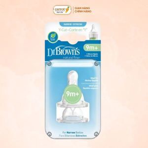 Hộp 2 chiếc núm vú DrBrown cổ hẹp (Y-cut)