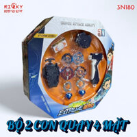 Hộp 2 con quay sắt có 4 mặt thay thế kèm sàn đấu EXTREME GYRO