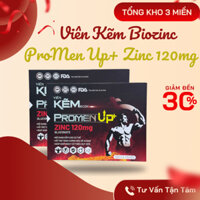 Hộp 2 lọ Kẽm Biozinc Pro Men Up Zinc 120mg hỗ trợ tăng cường sức khỏe nam giới, sức đề kháng - 2 lọ x 30 viên