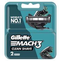 Hộp 2 Lưỡi Dao Cạo GILLETTE Mach3 Clean Shave