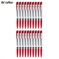 Hộp 20 cây Bút Bi Flexoffice FO-024 - Màu sắc Đỏ
