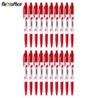Hộp 20 cây Bút Bi Flexoffice FO-023 - Màu sắc Đỏ