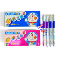 Hộp 20 Cây Bút Gel Thiên Long Doraemon GEL-012/DO ngòi 0.5mm Mực Xanh/Tím