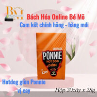 Hộp 20 Cây Xúc Xích HotDog Giòn PONNIE Vị Cay (20 Cây x 28g)