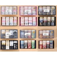 Hộp 20 cuộn washi nhũ chim hạc cổ trang (kèm ảnh thật)