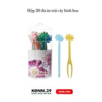 Hộp 20 dĩa ăn trái cây hình hoa