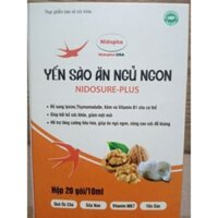 (Hộp 20 gói/ 10ml) Yến sào ăn ngủ ngon Nidosure Plus