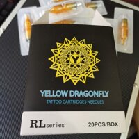 Hộp 20 kim xăm Pen 11RL đi nét Yellow Dragonfly