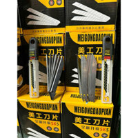 Hộp 200 lưỡi dao rọc giấy (9mm) , cắt phim , đề can, dụng cụ học sinh