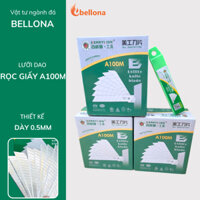 Hộp 200 Lưỡi Dao Trổ, Lưỡi Dao Rọc Giấy Berrylion Loại Dày 0.5mm A100X | Vật Tư Ngành Đá Bellona