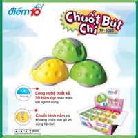 Hộp 24 chuốt bút chì hình nấm Thiên Long Điểm 10 TP-S020 / S020 có nắp đậy lỗ chuốt an toàn