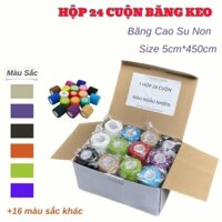 Hộp 24 Cuộn Băng Cuốn Tự Dính, Băng Cuốn Cao Su Non, Băng Keo Thể Thao Chống Chấn Thương ( Kích thước 5cm*4.5m )