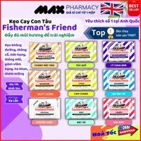 HỘP 24 GÓI Kẹo Con Tàu Anh (kẹo cay con tàu) Fisherman's Friend nhiều mùi vị