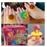 Hộp 24 kẹo nhẫn kim cương Ringpop Thái Lan 4 vị dâu, nho, vải & cola, kẹo mút cho bé vừa ăn vừa chơi date mới rẻ vô địch