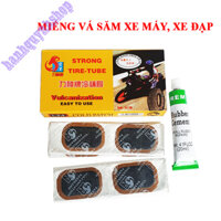 Hộp 24 miếng vá săm xe máy, xe đạp và tuýp keo 20ml