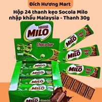 Hộp 24 thanh kẹo Socola MILO Chocobar - milo thanh Chocobar bổ sung năng lượng nhập khẩu Malaysia - milo thanh 30g