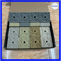 Hộp (24 viên) Sứ Gạch Vuông Hoa Văn Size (5x5x2) - Vật Liệu Lọc Cao Cấp cho Bể Thủy Sinh, Bể Cá Cảnh