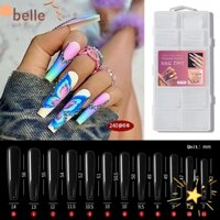 Hộp 240 Móng Tay Giả Trong Suốt Bằng Nhựa Acrylic