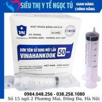 [HỘP 25 CÁI]Bơm tiêm 50CC Vinahankook phù hợp trong việc cho ăn (25 cái)