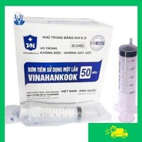 Hộp 25 chiếc Bơm tiêm 50ml VINAHANKOOK dùng 1 lần