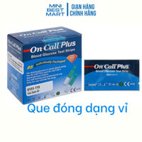 Hộp 25 Que Thử Đường Huyết On Call Plus Dùng Cho Máy On Call Plus & On Call EZ II (Vỉ)