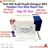 Hộp 25 Test Sốt Xuất Huyết Dengue NS1 Healgen One Step Rapid Test
