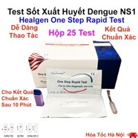 Hộp 25 Test Xét Nghiệm Sốt Xuất Huyết Dengue NS1 Healgen One Step Rapid Test