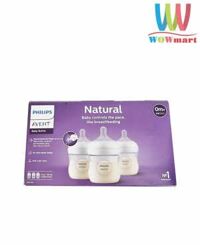 Hộp 3 bình sữa Philips Avent Natural 0m+ (2 giọt) 125ml