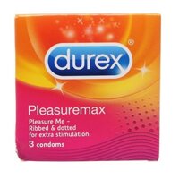 Hộp 3 cái bao cao su Durex Pleasuremax 54 - 58 mm