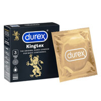 Hộp 3 cái bao cao su Durex Kingtex 3s 49mm
