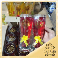 (Hộp 3 cặp) Đèn cầy ly lớn màu đỏ,màu vàng/Đèn ly đại cháy 3 ngày