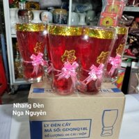 (Hộp 3 cặp)Đèn cầy ly A18 cao 15 cm/Đèn ly cháy 2 ngày màu vàng, màu đỏ