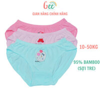 Hộp 3 chiếc quần chip đùi bé gái vải sợi tre mềm mịn, thoáng mát, tin cậy cho da