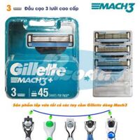 Hộp 3 lưỡi dao cạo râu Gillette Mach3 (đầu cạo 3 lưỡi kép)