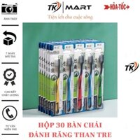 Hộp 30 bàn chải đánh răng than tre hoạt tính BOSSI