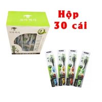 Hộp 30 bàn chải đánh răng than hoạt tính Bossi Hàn Quốc