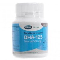 (Hộp 30) DHA 125mg.Viên uống hỗ trợ tăng cường trí nhớ MEGA We care DHA-125 giúp phát triển não bộ và thị giác
