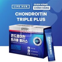 Hộp 30 gói bột uống Chondroitin Triple Plus LIFE HUB nhập khẩu Hàn Quốc hỗ trợ xương khớp, bổ sung dịch nhầy cho khớp