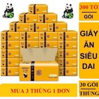 HỘP 30 GÓI GIẤY ĂN GẤU TRÚC SIPIAO/ YCOOL/ BAIHOU NGUYÊN LIỆU 100% THIÊN NHIÊN KO CHẤT TẨY TRẮNG