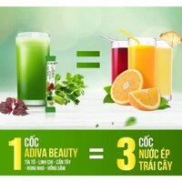 (Hộp 30 gói) Thải Độc Adiva Beauty Linh Chi Tía Tô Thanh Lọc Cơ Thể