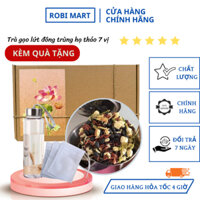 Hộp 30 gói trà gạo lứt, đậu đen, đậu đỏ, táo đỏ, táo thái lát, hoa nhài robimart đẹp da, đẹp dáng - kèm bình hoặc túi lọ