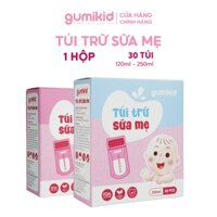 HỘP 30 TÚI TRỮ SỮA GUMIKID Dung Tích 120ml-250ml, Bảo Quản Sữa Mẹ An Toàn, 2 Khóa Zipper Chống Rò Rỉ .