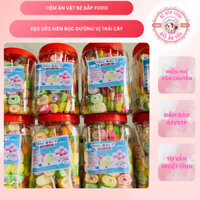 Hộp 30 xiên kẹo dẻo cuộn loại to bọc đường Ánh Dương, kẹo dẻo cuộn vị trái cây bọc đường