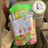 Hộp 30 xiên kẹo dẻo cuộn loại to bọc đường Ánh Dương, kẹo dẻo cuộn vị trái cây bọc đường