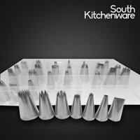 Hộp 35 đuôi bắt kem bông INOX dụng cụ nhà bếp